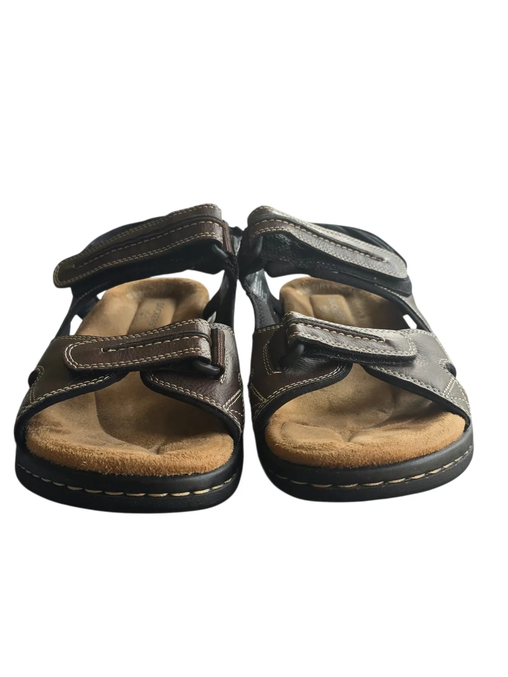 Dockers Brown and Black Men's Adjustable Strap Sandals